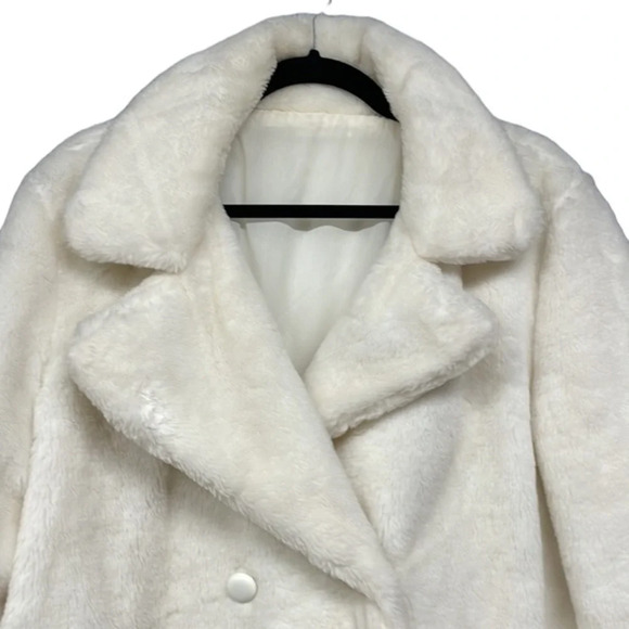 Vintage Off White Herman Kay Faux‎ Fur Jacket - Picture 3 of 11